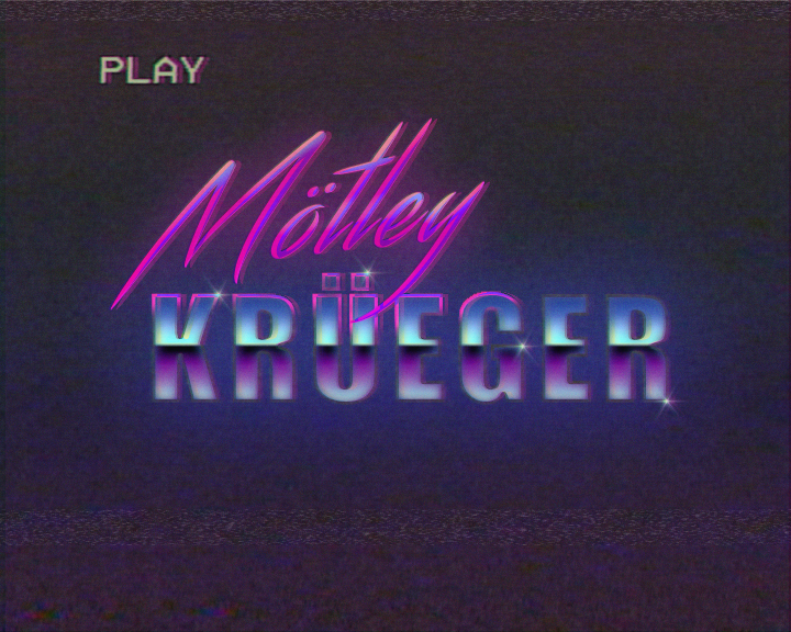 Photoshop design album artwork for Motley Krueger 80s style VCR effect