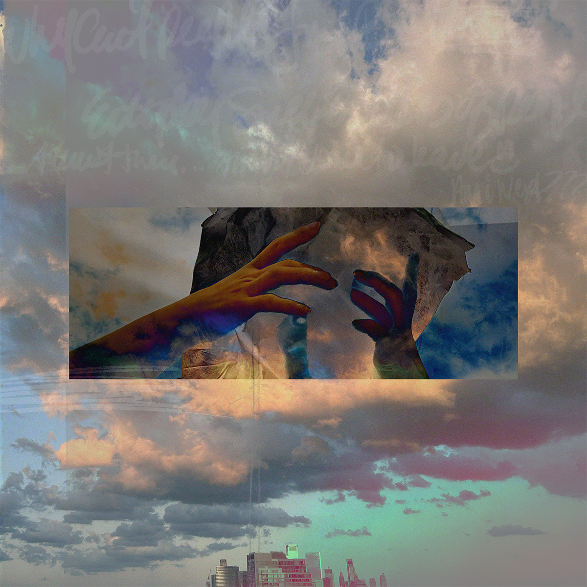 Cityscape artwork for albums or band merch